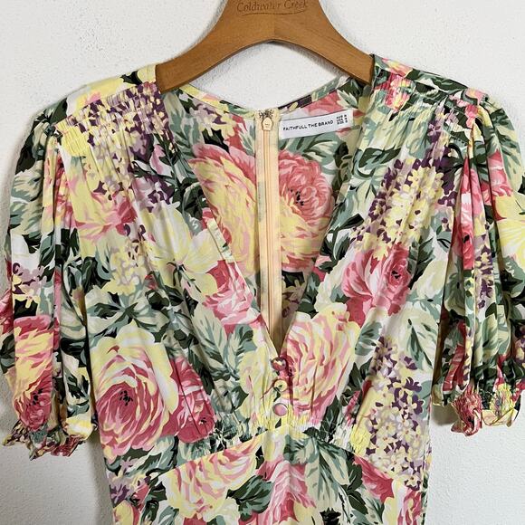 Faithfull The Brand Anthropologie Vittoria Midi Tea Dress // Size‎ US 4 Small - Picture 4 of 7